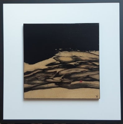 Série " les carrés oniriques " n°14 . Marqueterie contemporaine . 550€