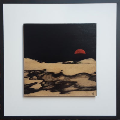 Série " les carrés oniriques " n°13 . Marqueterie contemporaine . 550€