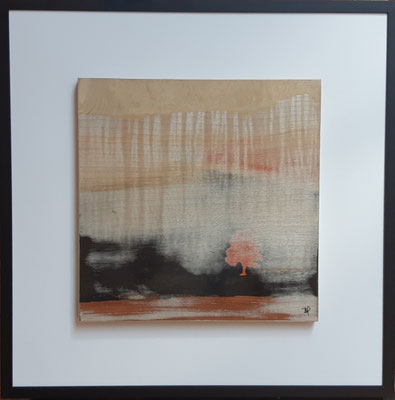 Série " les carrés oniriques " n°1 . Marqueterie contemporaine . 550€