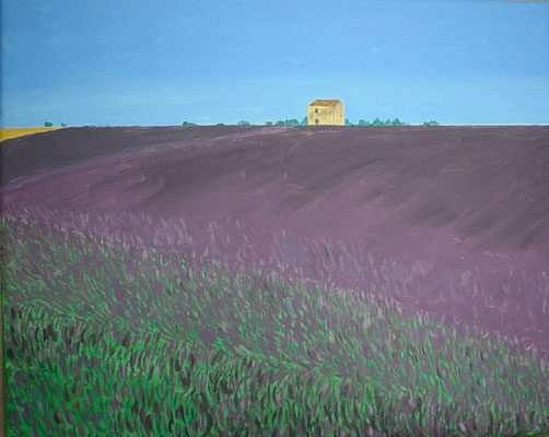 "Lavendelfeld in der Provence" Acryl auf Leinwand 40x50 cm 06.2004