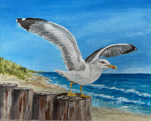 Öl auf Karton weiß gerahmt 24x30cm