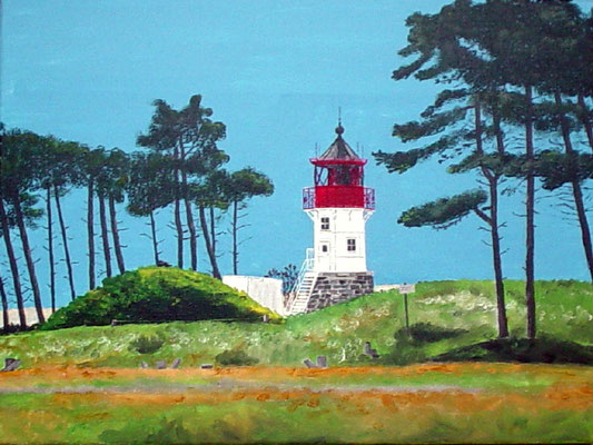 "Leuchtturm Gellen Hiddensee" Acryl auf Leinwand 40x50 cm 05.2004