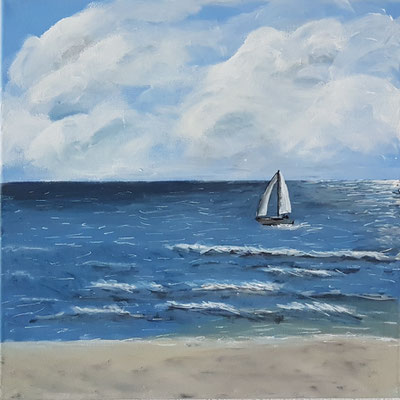 "Sailing" 30x30cm Acryl auf Leinwand 06.2018