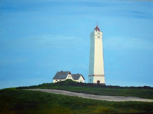 "Leuchtturm Blavand in Dänemark" Acryl auf Leinwand 40x50 cm 02.2004