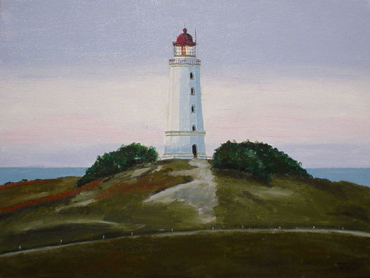 "Leuchtturm Dornbusch Hiddensee" Acryl auf Leinwand 40x50 cm 03.2004