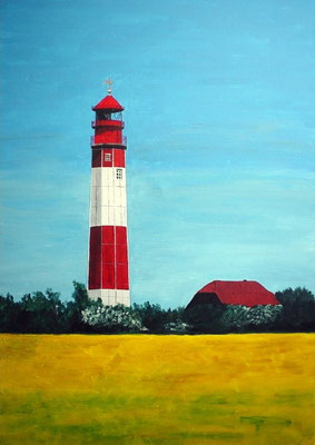 "Leuchtturm Fehmarn" Acryl auf Leinwand 70x50 cm 12.2003