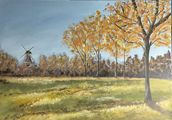 "Midlumer Mühle" Acryl auf Leinwand 50x70cm 10.2023