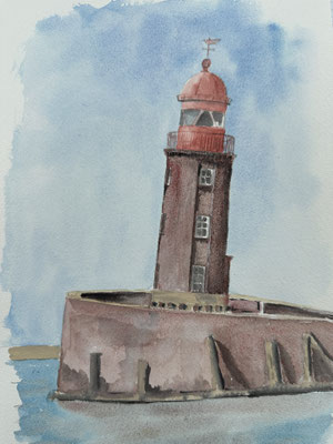 Nordmole Bremerhaven Aquarell DinA4 10.2025