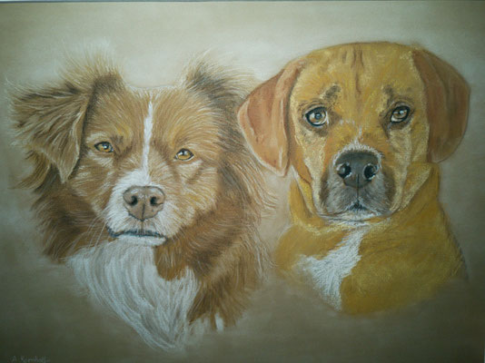 "Izzy & Rex" Pastell auf Tonpapier 30x40cm 12.2018