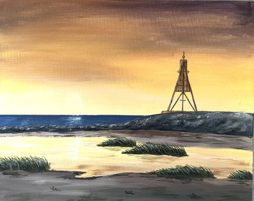 Kugelbake" Acryl auf Leinwand 50x40cm 09.2025