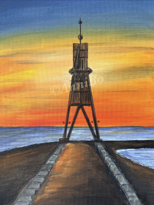 "Kugelbake" Acryl auf Leinwand 30x40cm
