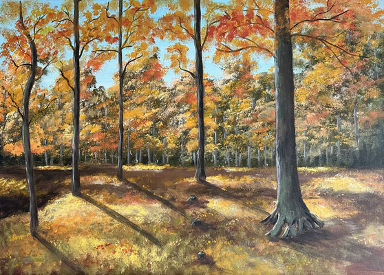 "Friedwald" Acryl auf Leinwand 50x70cm 10.2023