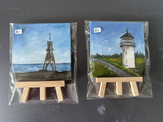 Ministaffeleien mit 9x9cm Malpappe