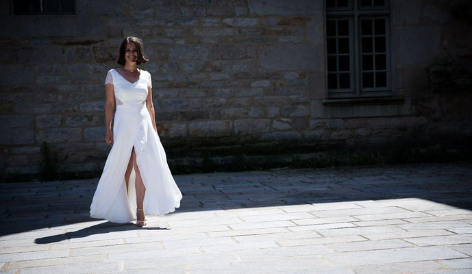 Caroline / Août 2017 - Ludivine Guillot, robe de mariée sur mesure à Lyon.