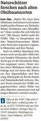 Westfalenpost, 13.11.2020