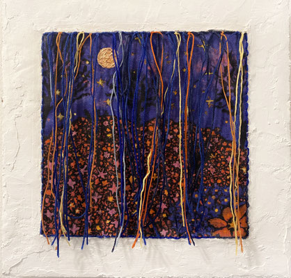 innergardens Kunst Druck auf Stoff, Fäden