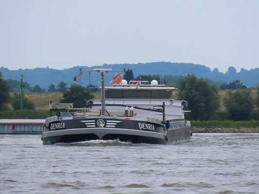 Motorvrachtschip Denria (ENI 06105601) Varend op de Waal 