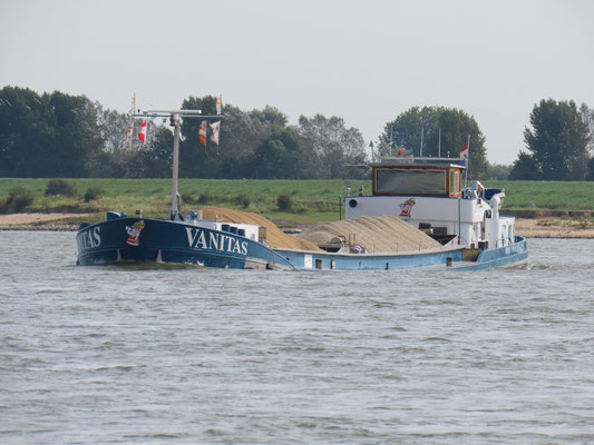 Motorbeunschip Vanitas met ENI-nummer 02204076 varend onder Nederlandse vlag.