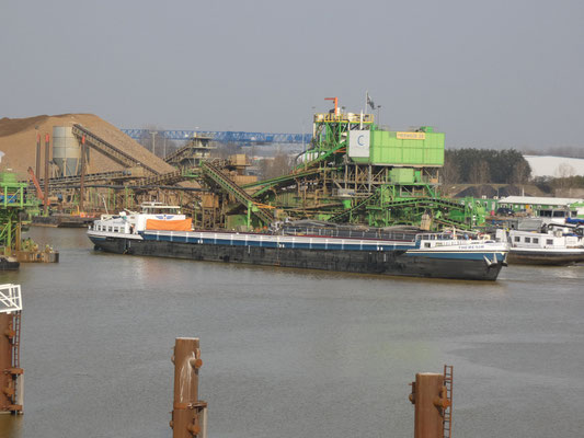 Motorvrachtschip Theresia met ENI-nummer 03110611 laadhaven Trierveld Foto2