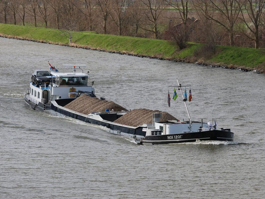 Het motorbeunschip Horizon (ENI 02311589), een in 1963 gebouwd beunschip 
