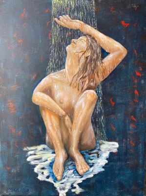 In the shower