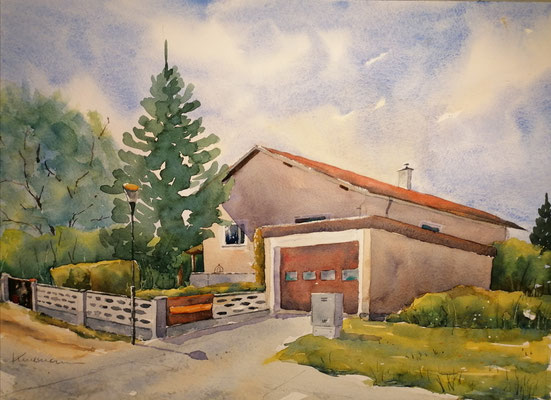 Einfamilienhaus Nähe Stockerau, 40 x 30 cm