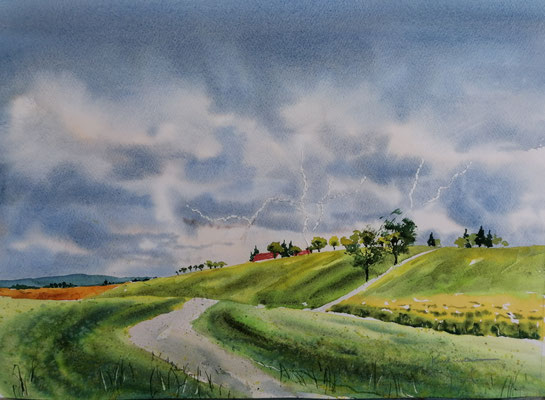 Gewitter, 40 x 30 cm