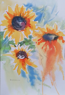 Sonnenblumen, 30 x 40 cm 