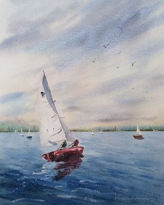 Neusiedler See, 30 x 40 cm
