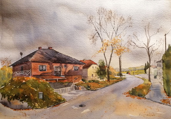 Einfamilienhaus Nähe Stockerau, 40 x 30 cm