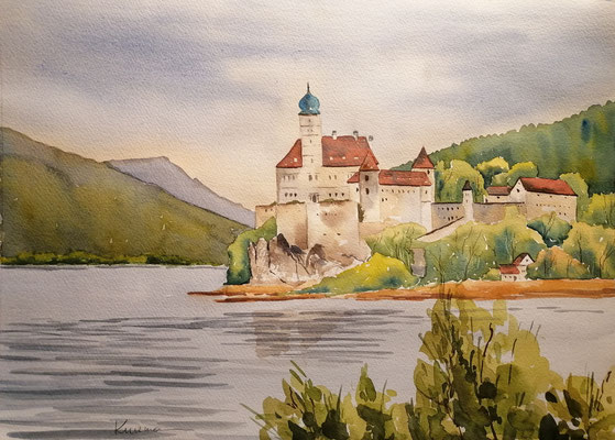 Schloss Schönbühel in der Wachau, 40 x 30 cm