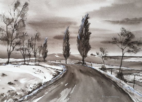 Winterliche Landschaft, 40 x 30 cm