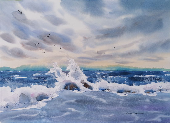 Meeresbrandung, 40 x 30 cm