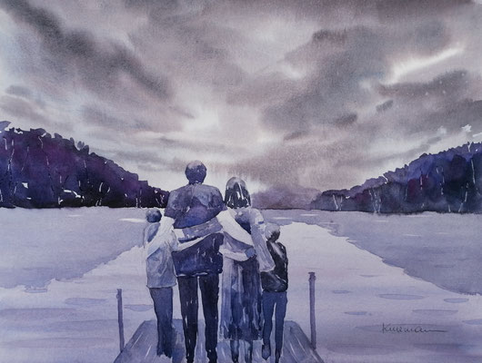Familie, 40 x 30 cm