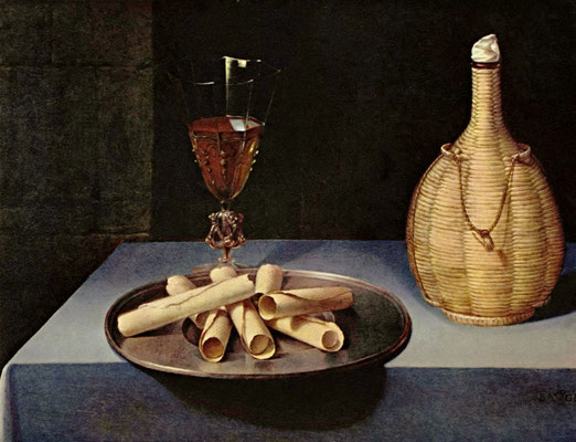 Le Dessert de Gaufrettes, huile sur bois, 41 x 52 cm, 1610, Musée du Louvre, Paris.