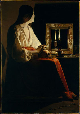 La Madeleine aux deux flammes, huile sur toile, 133,4 × 102,2 cm, v.1640, Metropolitan Museum of Art, New York 