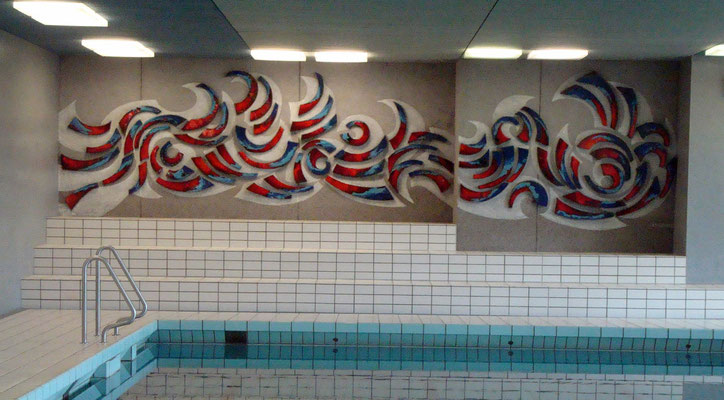 Mosaik im ehemaligen Lehrschwimmbecken