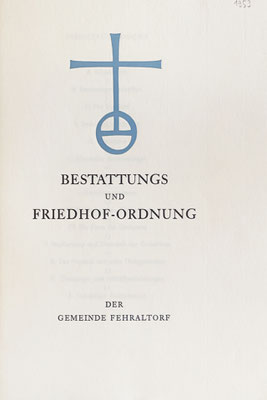 Bestattungs- und Friedhof-Ordnung 1953