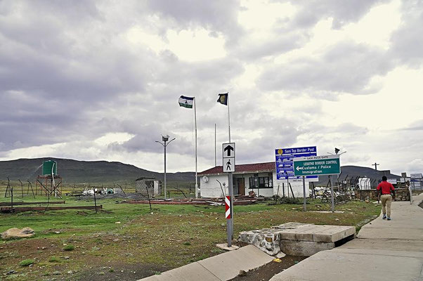 Der Grenzübergang nach Lesotho