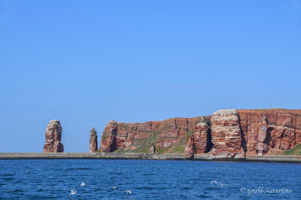 "Lange Anna" und Lummenfelsen von der Seeseite.