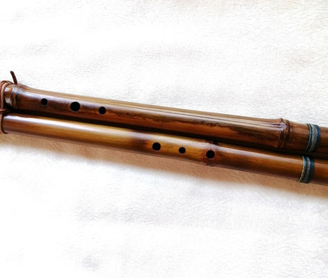 ダブルフルート　真竹製　G管　指孔