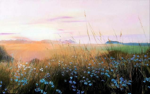 OUT IN THE FIELDS, 50x80 cm, Acryl/Leinen