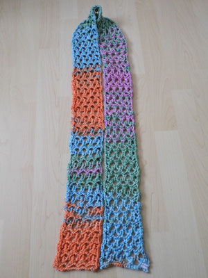 bunt (orange, lila, blau, grün) 