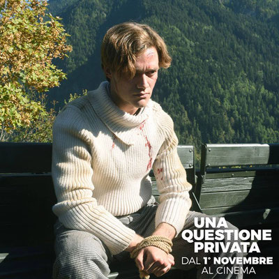 Sweater for Lorenzo Richelmy, film "Una questione privata", directed by Paolo Taviani, costume designer Lina Nerli Taviani