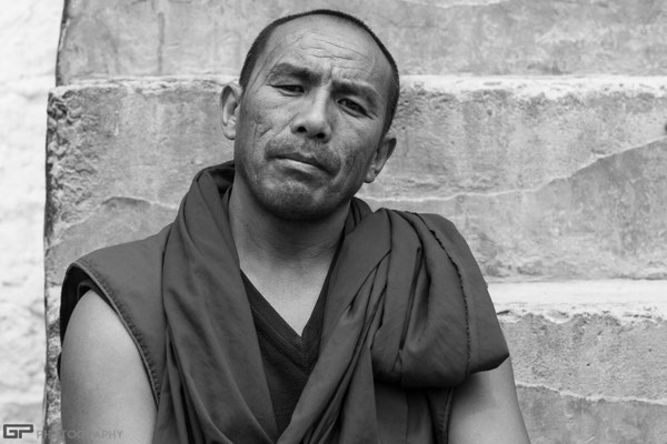 Zanskar - Monk in the monastery of Stongde