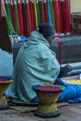 Woman in the streets of Bhaktapur, Nepal, 2013