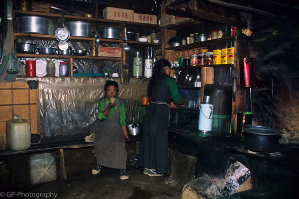 Kitchen in an old house near Namche Bazar