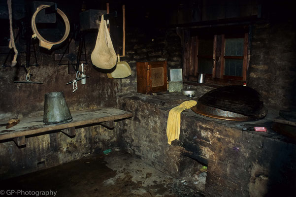 Kitchen in an old house near Namche Bazar