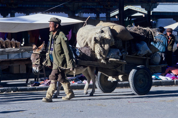 In the streets of Shigatse, Tibet 1993