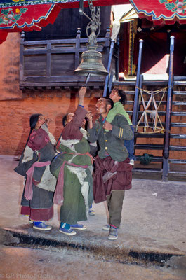Family in Tashilhuenpo Monastery, Shigatse, Tibet 1993